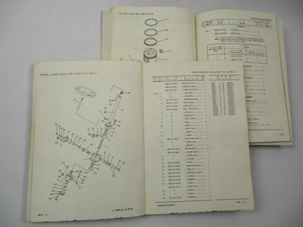 Komatsu FD 20 23 25 28 30 -10 S -5 Forklift + Engine 4D95S Parts Book 1985