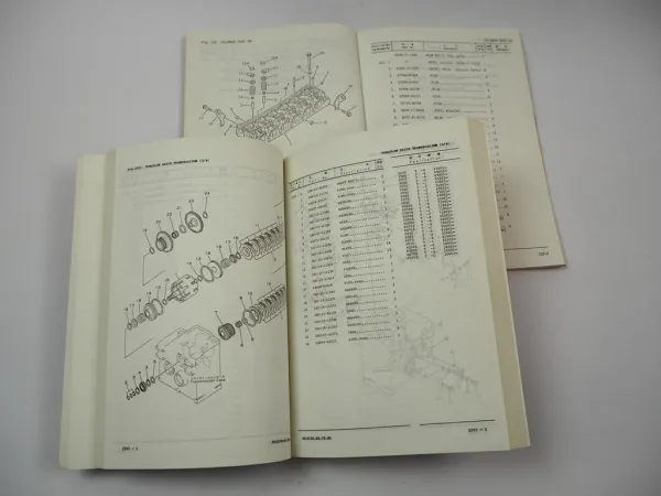 Komatsu FD 50 60 70 E -6 Forklift + Engine 6D95L Parts Book 1992 Ersatzteilliste