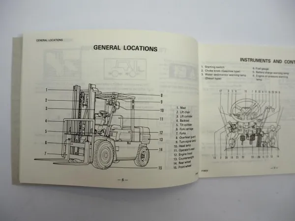 Komatsu FG FD 33 35 40 45 Z S -5 Forklift Operation Maintenance Manual 1992