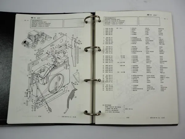 Komatsu Hanomag 20F S Radlader Ersatzteilliste Ersatzteilkatalog Parts List 1995