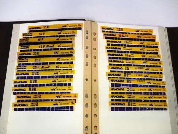 Komatsu Hanomag WA CD D Radlader Raupen Baumaschinen Ersatzteilkatalog Microfich
