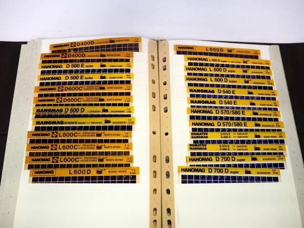 Komatsu Hanomag WA CD D Radlader Raupen Baumaschinen Ersatzteilkatalog Microfich