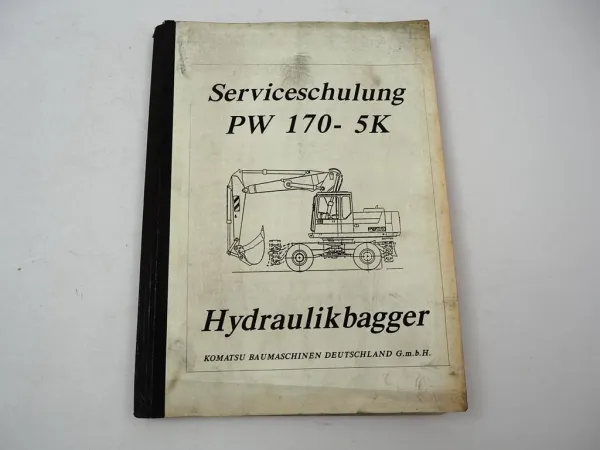 Komatsu PW170-5K Hydraulikbagger Schulungshandbuch 1990er Jahre
