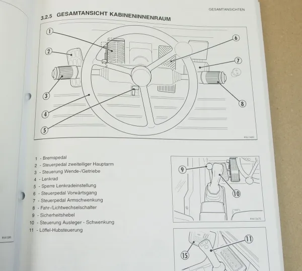 Komatsu PW95R-2 Bagger Betriebsanleitung Parts List Ersatzteilliste in engl