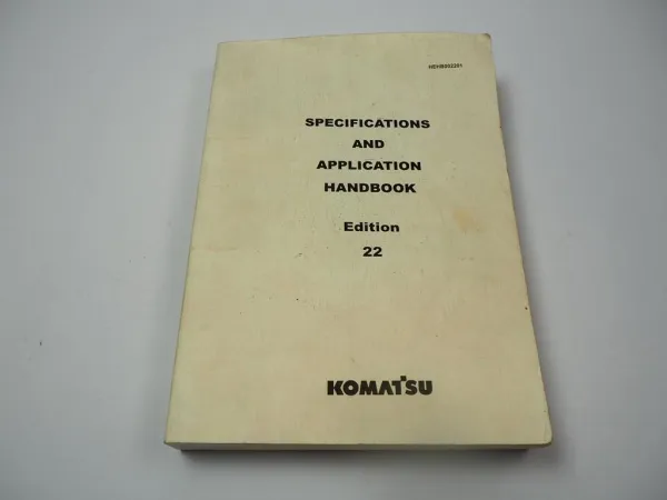 Komatsu Specifications and Application Handbook Edition 22 2001 Crawler Loaders