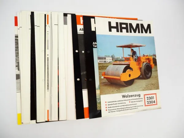 Konvolut Prospekte HAMM Walzen HW GRW Tandemwalze Walzenzug 70er-90er Jahre