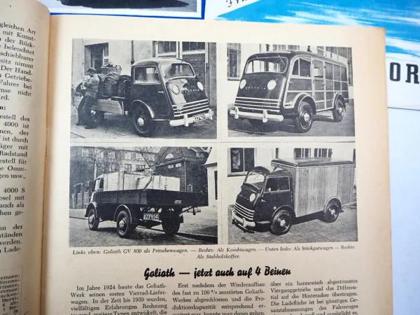 Kraftfahrt Rundschau 10x Zeitschrift Auto Motorrad Nutzfahrzeuge 1950/52