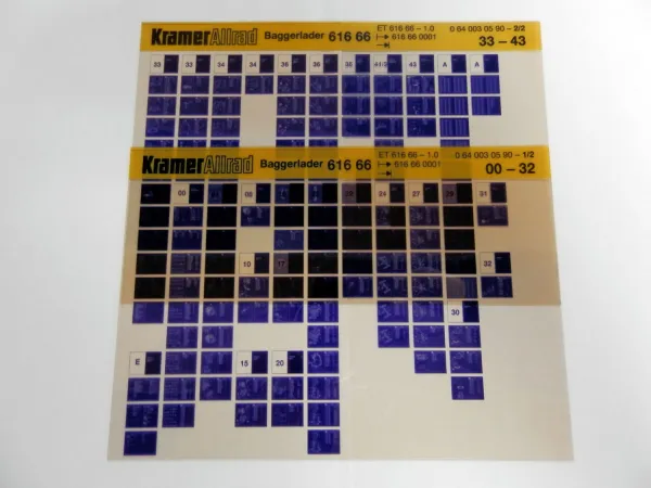 Kramer 616 66 Baggerlader Ersatzteilliste Ersatzteilkatalog Microfiche 1999