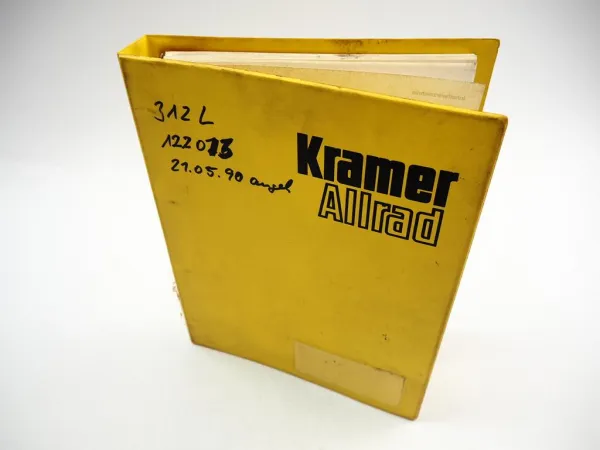 Kramer Allrad 312L Schaufellader Ersatzteilliste Ersatzteilkatalog 1990