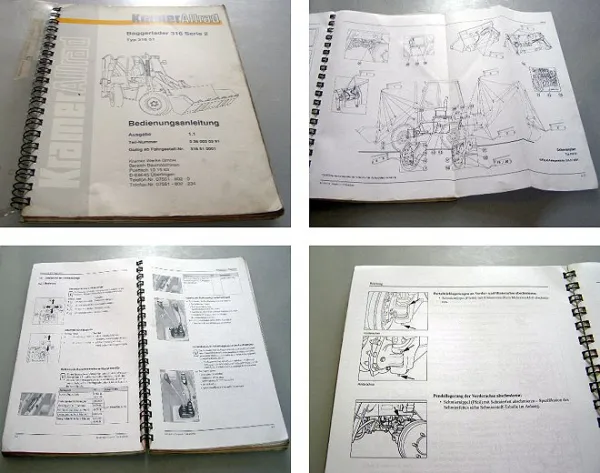 Kramer Allrad 316 Serie 2 Baggerlader Typ 316 51 Betriebsanleitung 1998