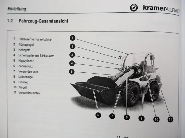 Kramer Allrad 380 480 Radlader Betriebsanleitung Bedienungsanleitung
