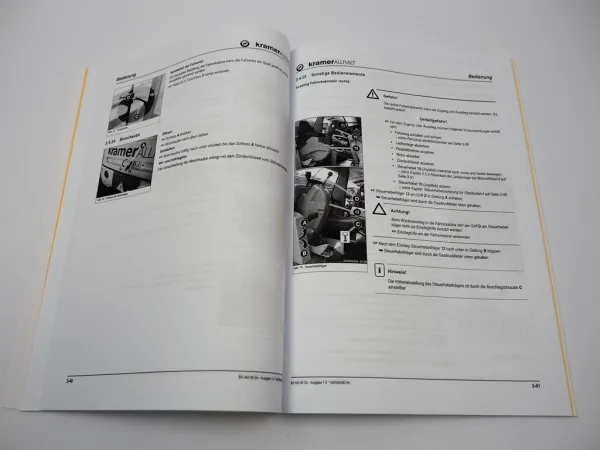 Kramer Allrad 380 480 Radlader Betriebsanleitung Bedienungsanleitung