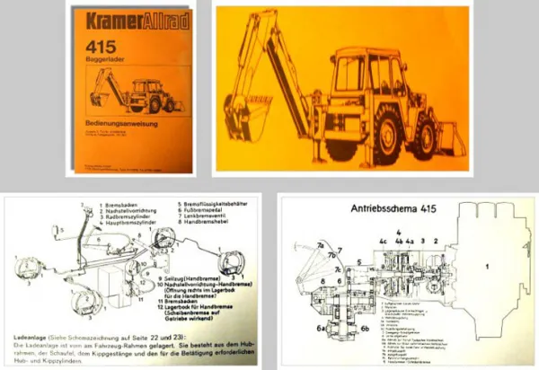 Kramer Allrad 415 Baggerlader Betriebsanleitung