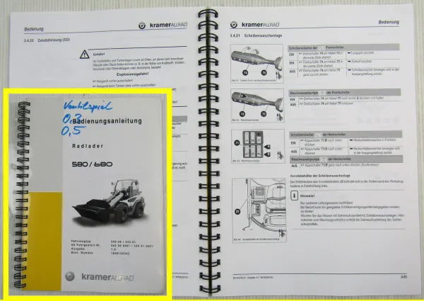 Kramer Allrad 580 680 Radlader Bedienungsanleitung Betriebsanleitung 4/2003