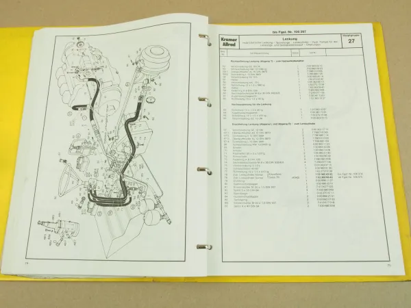 Kramer Allrad 612 Schaufellader Ersatzteilliste 1986 Ersatzteilkatalog