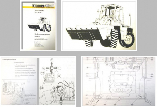 Kramer Allrad 612 SL SLx Bedienungsanleitung Wartung Schaltplan 1994