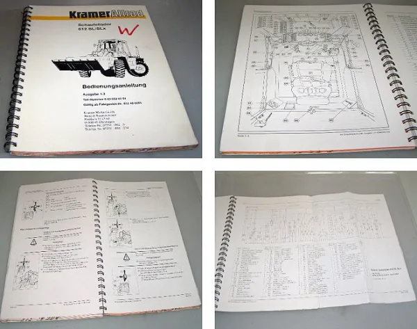 Kramer Allrad 612SL/SLx Schaufellader Bedienungsanleitung 1994