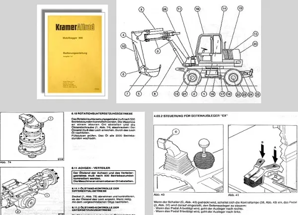 Kramer Allrad 808 Mobilbagger Betriebsanleitung