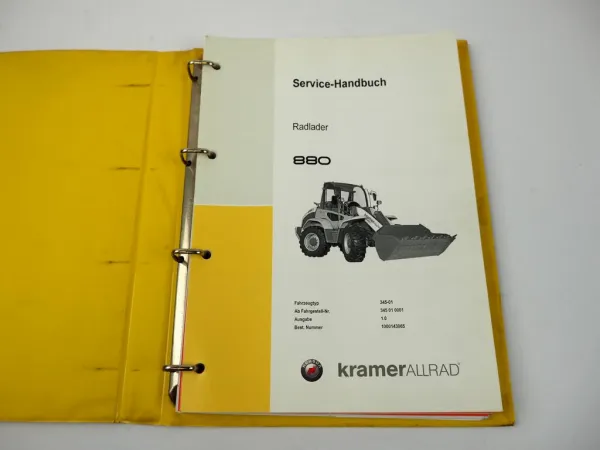 Kramer Allrad 880 Radlader 345-01 Service-Handbuch Werkstatthandbuch 2005