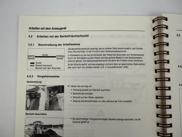 Kramer Allrad Banketträumschaufel Bedienungsanleitung Ersatzteilkatalog 2000