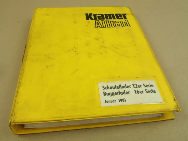 Kramer Allrad Technische Information für Schaufellader 212 412 416 516 von 1981