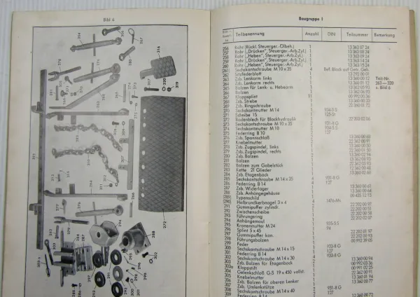 Kramer Hydraulikanlage I und II Schlepper Ersatzteilliste Ersatzteilkatalog 1962