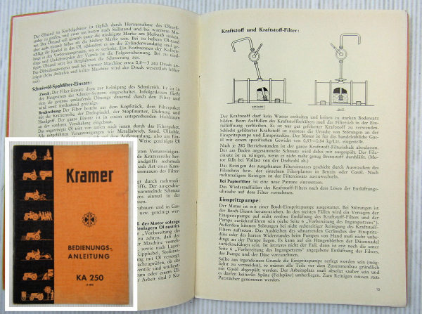 Kramer KA250 Schlepper Betriebsanleitung Bedienungsanleitung