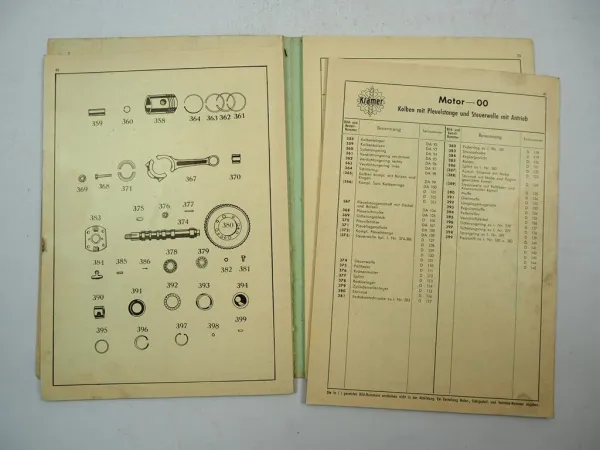 Kramer KB22 Schlepper Ersatzteilliste Ersatzteilkatalog 1952