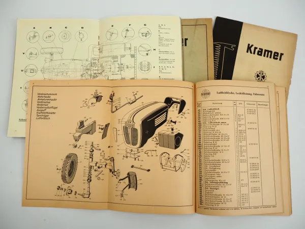Kramer KL 300 Traktor Hydraulik S&S Mähbalken Betriebsanleitung Ersatzteilliste