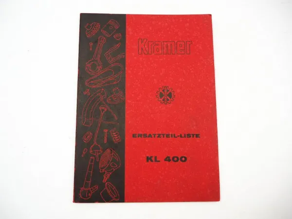 Kramer KL400 Schlepper Ersatzteilliste Ersatzteilkatalog 1962