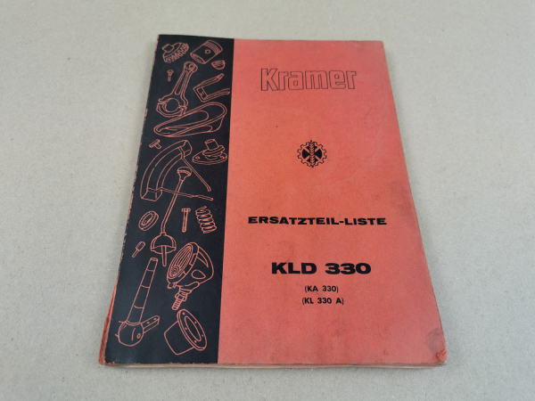 Kramer KLD330 KA330 / KL330A Schlepper Ersatzteilliste Ersatzteilkatalog 1958