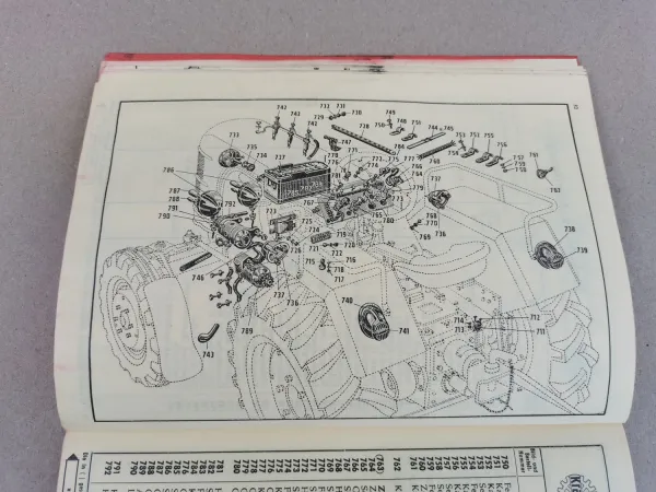 Kramer KLD330 KA330 / KL330A Schlepper Ersatzteilliste Ersatzteilkatalog ca 1958
