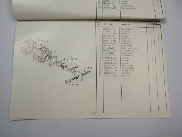 Kreidler Flirt und Flirt ES Mofa Ersatzteilliste Ersatzteilkatalog 1983