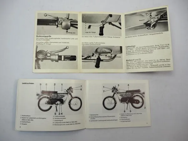 Kreidler Florett LF-F RMC RMC-B RMC-BG Mokick Betriebsanleitung Wartung 1977