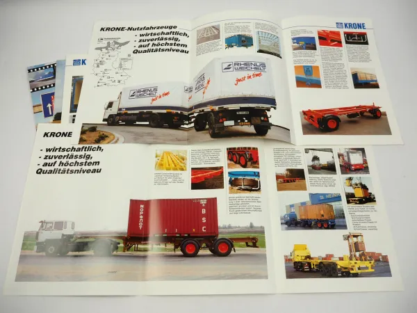 Krone Container Fahrgestelle Wechsel Systeme Kofferfahrzeuge LKW 5x Prospekt