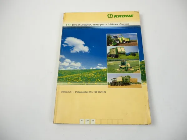 Krone Landmaschinen Ersatzteilkatalog für Verschleißteile Wear Parts List 2007