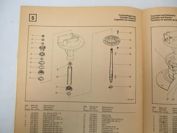 Krone TA2/165 Turbomäher Betriebsanleitung Ersatzteilliste 1980