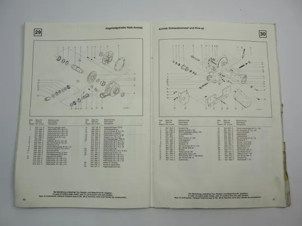Krone Turbo 2500 3200 T Ladewagen Betriebsanleitung Ersatzteilliste 1986