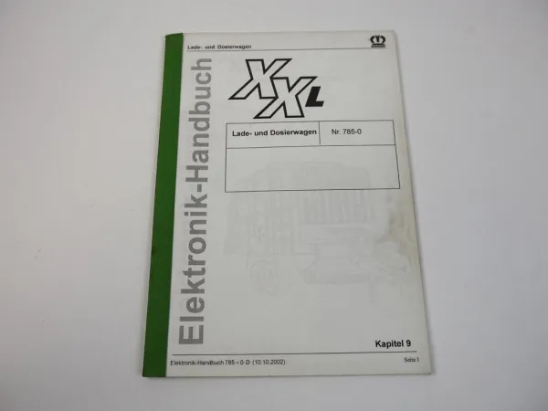 Krone XXL 4XL RGL RGD Lade- und Dosierwagen Elektronik-Handbuch Schaltplan 2002