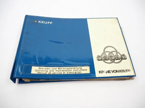 Krupp 12GMT-I Mobilkran Betriebsanleitung Bedienungsanleitung Wartung 1970/80er Jahre