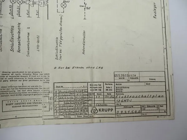 Krupp 12GMT-I Mobilkran Betriebsanleitung Bedienungsanleitung Wartung 1970/80er Jahre