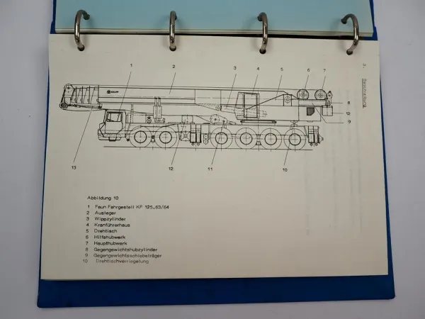 Krupp 135 GMT Mobilkran Betriebsanleitung Bedienung Wartung 1970/80er J.