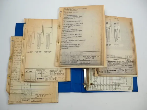 Krupp 140 GMT AT Mobilkran Schaltplan Elektrik Hydraulik 1980er Jahre