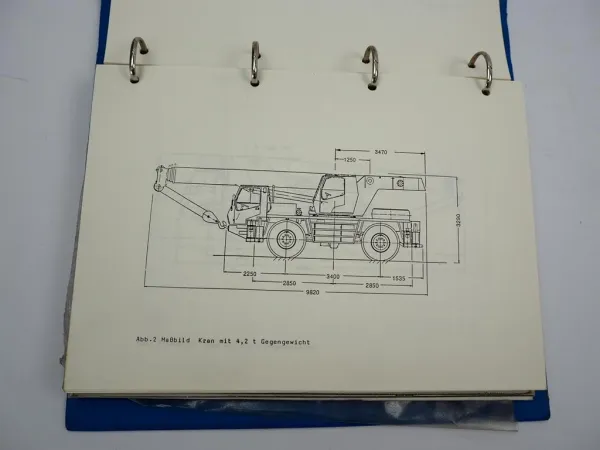 Krupp 25 GMT-AT Mobilkran mit OM366LA Motor Betriebsanleitung 1980er Jahre