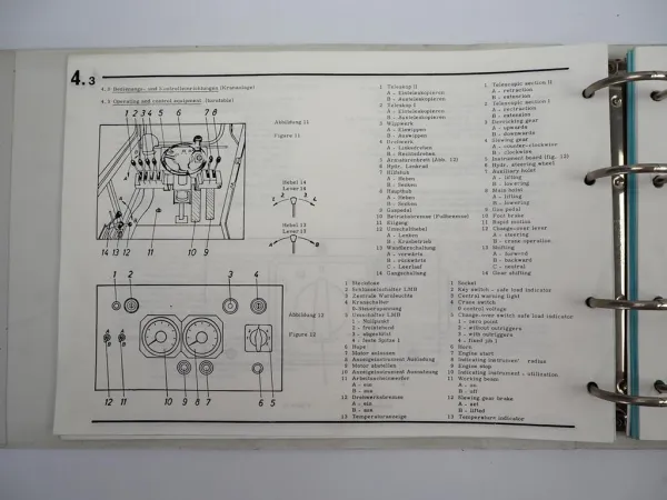 Krupp AS18 Mobilkran Betriebsanleitung Bedienungsanleitung 1970er Jahre
