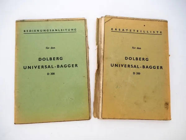 Krupp Dolberg D300 Universal Bagger Betriebsanleitung Ersatzteilliste 1960er J.