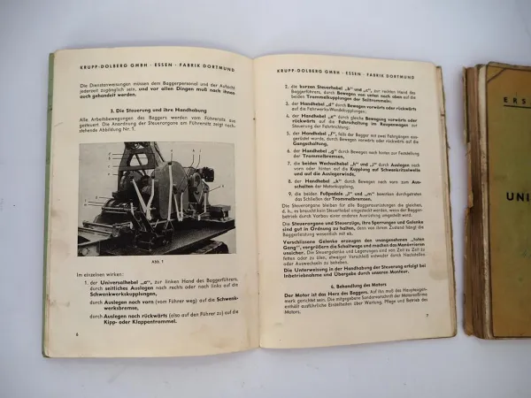 Krupp Dolberg D300 Universal Bagger Betriebsanleitung Ersatzteilliste 1960er J.