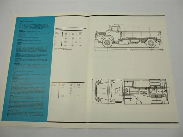 Krupp K S 960 Haube LKW 200 PS Kipper Sattelzug Prospekt 1964