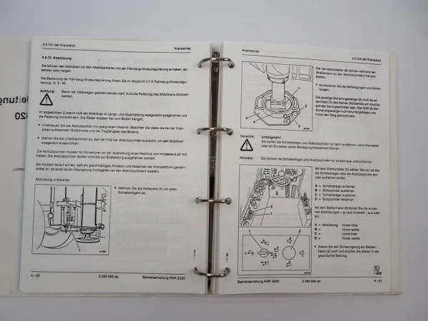 Krupp KMK 2020 Mobilkran Betriebsanleitung Bedienungsanleitung 1994