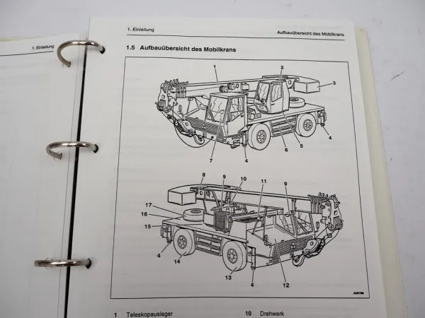 Krupp KMK 2025 Mobilkran Betriebsanleitung Bedienung Wartung Schaltplan 1994